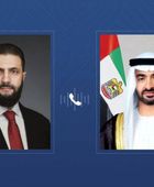    محمد بن زايد يبحث مع الشرع مستجدات المنطقة