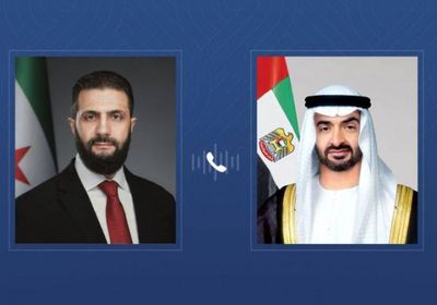    محمد بن زايد يبحث مع الشرع مستجدات المنطقة