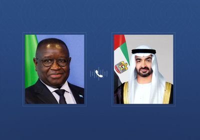محمد بن زايد يتلقى اتصالاً هاتفياً من رئيس سيراليون