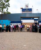 وقفة لموظفي الجمعية العمومية للانتقالي في العاصمة عدن