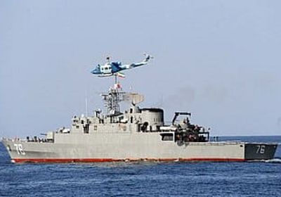 غرق فرقاطة إيرانية قبالة سريلانكا 