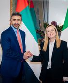 الشيخ عبدالله بن زايد يلتقي رئيسة وزراء إيطاليا في روما