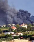 غارة اسرائيلية على مبنى في مدينة صيدا في جنوب لبنان 