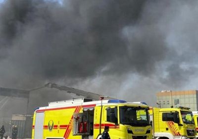 حريق بإمارة الفجيرة بسبب سقوط شظايا الاعتراضات الجوية