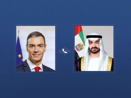 محمد بن زايد يتلقى اتصالاً هاتفياً من رئيس وزراء إسبانيا