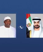 محمد بن زايد يتلقى اتصالاً هاتفياً من رئيس غامبيا