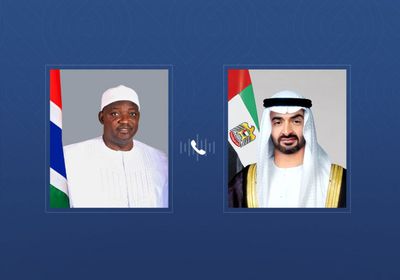 محمد بن زايد يتلقى اتصالاً هاتفياً من رئيس غامبيا