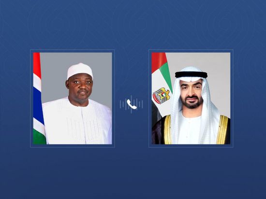 محمد بن زايد يتلقى اتصالاً هاتفياً من رئيس غامبيا