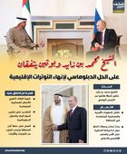 الشيخ محمد بن زايد وبوتين يتفقان على الحل الدبلوماسي لإنهاء التوترات الإقليمية (إنفوجراف)