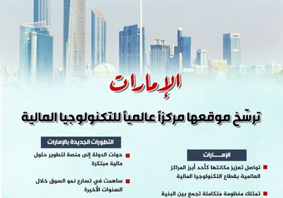 الإمارات ترسخ موقعها مركزًا عالميًا للتكنولوجيا المالية (إنفوجراف)