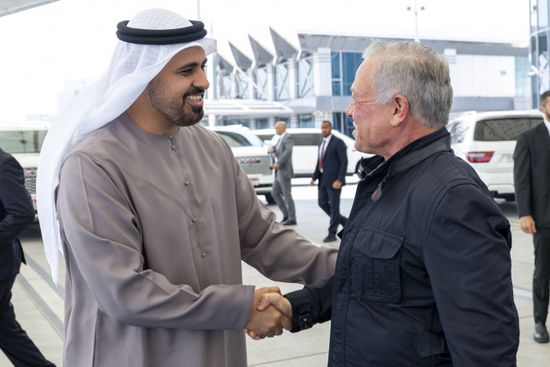 ملك الأردن يغادر الإمارات وذياب بن محمد بن زايد في مقدمة مودعيه
