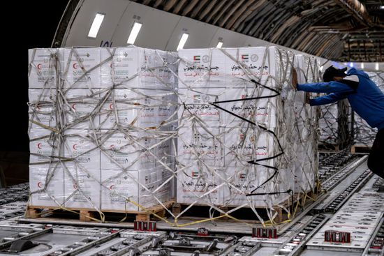 "جسر حميد الجوي" يواصل إرسال الطائرات الإغاثية إلى قطاع غزة