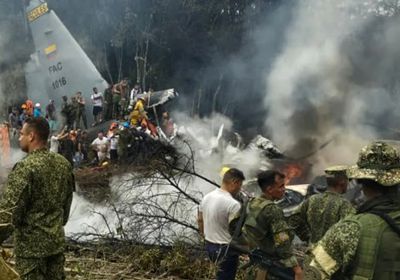 تحطم طائرة عسكرية كولومبية قرب الحدود مع الإكوادور