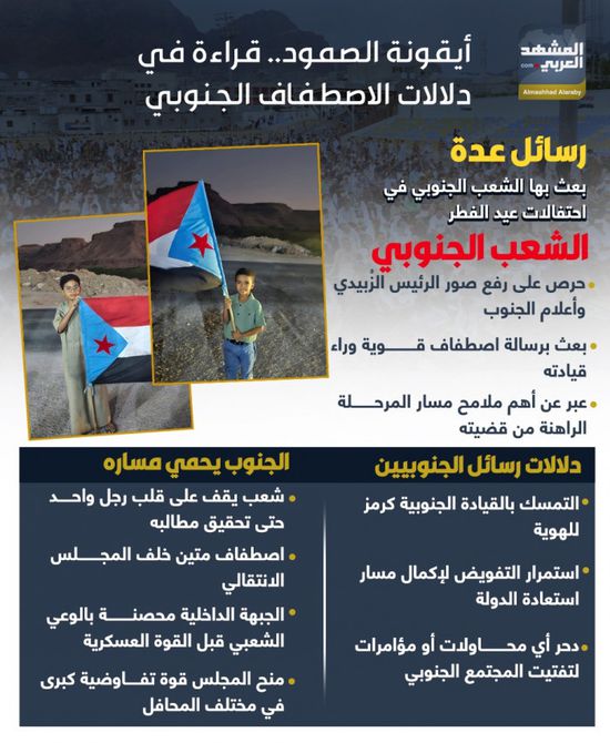 أيقونة الصمود.. قراءة في دلالات الاصطفاف الجنوبي (إنفوجراف)