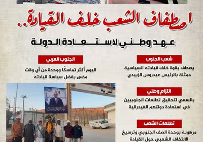 اصطفاف الشعب خلف القيادة.. عهد وطني لاستعادة الدولة (إنفوجراف)