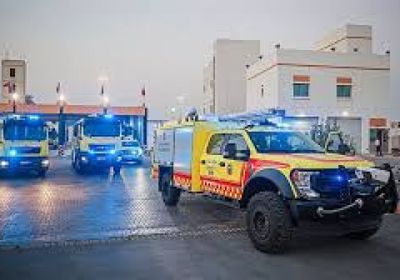 الدفاع المدني البحريني يسيطر على حريق جراء الاعتداءات الإيرانية