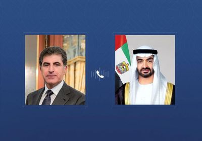 محمد بن زايد يجري اتصالاً هاتفياً مع رئيس إقليم كردستان العراق