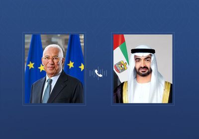 محمد بن زايد يتلقى اتصالاً هاتفياً من رئيس المجلس الأوروبي