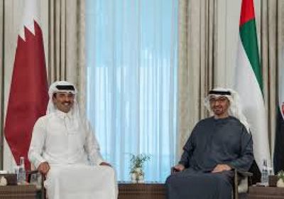 الشيخ محمد بن زايد يبحث مع أمير قطر تطورات الأوضاع في المنطقة