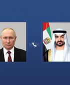 رئيس الإمارات يتلقى اتصالاً هاتفياً من نظيره الروسي
