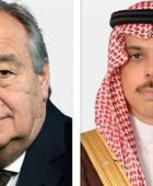 وزير الخارجية السعودي وغوتيريش يستعرضان الجهود حول تطورات المنطقة