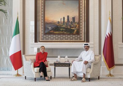 أمير قطر يبحث مع رئيسة وزراء إيطاليا تعزيز الحوار واحتواء الأزمات الإقليمية