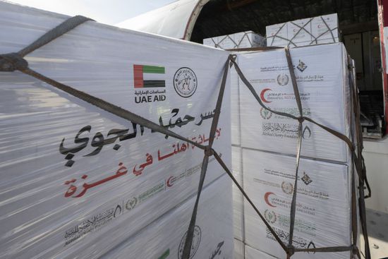 ضمن "جسر حميد الجوي".. الإمارات ترسل 100 طن مساعدات عاجلة لغزة