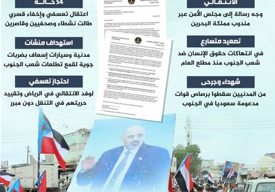 الجنوب يخاطب مجلس الأمن.. مطالب بالتحقيق في الانتهاكات (إنفوجراف)