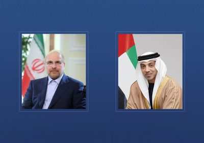 الشيخ منصور بن زايد يبحث مع رئيس مجلس الشورى الإيراني سبل خفض التصعيد