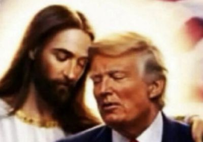تصعيد جديد مع الفاتيكان.. ترامب يثير الجدل بصورة مع "المسيح"