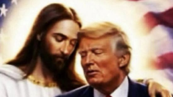 تصعيد جديد مع الفاتيكان.. ترامب يثير الجدل بصورة مع "المسيح"