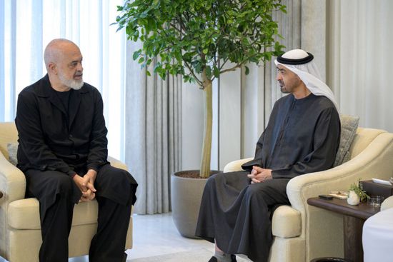محمد بن زايد يستقبل رئيس وزراء ألبانيا