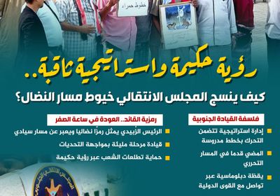رؤية حكيمة واستراتيجية ثاقبة.. كيف ينسج المجلس الانتقالي مسار النضال؟ (إنفوجراف)