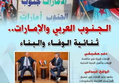 الجنوب العربي والإمارات.. ثنائية الوفاء والبناء (إنفوجراف)
