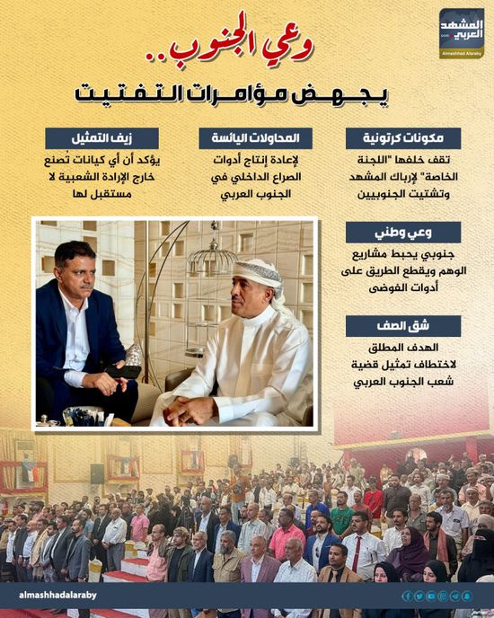 وعي الجنوب.. يجهض مؤامرات التفتيت (إنفوجراف)