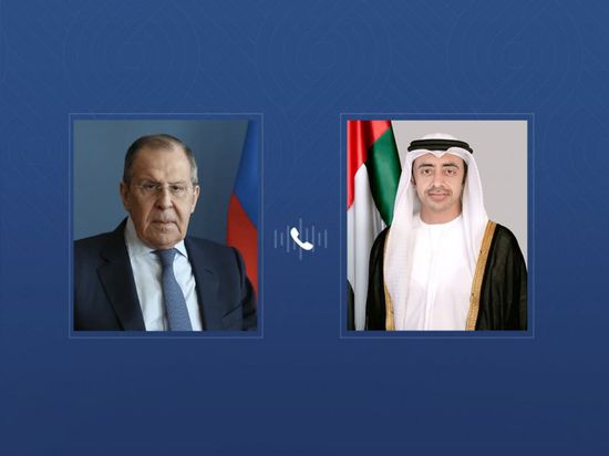 عبدالله بن زايد يتلقى اتصالاً هاتفياً من وزير الخارجية الروسي