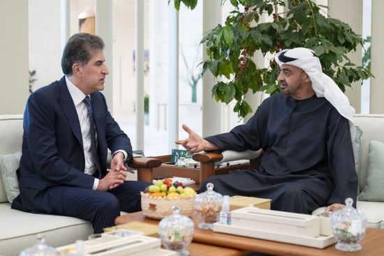 الشيخ محمد بن زايد ونيجيرفان بارزاني يبحثان تعزيز التعاون والتطورات الإقليمية