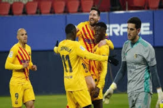 برشلونة يتغلب على أوساسونا بثنائية