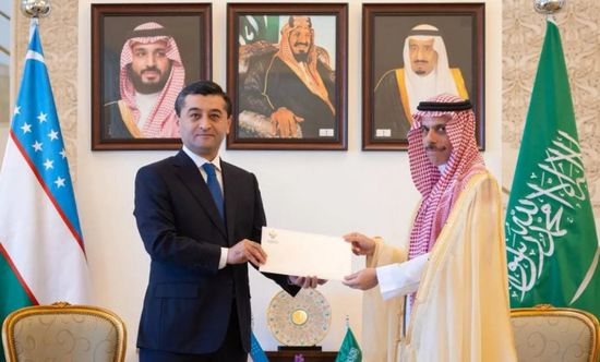ولي العهد السعودي يتلقَّى رسالة خطية من الرئيس الأوزبكي