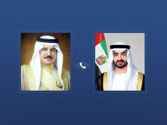 ملك البحرين يؤكد تضامن بلاده مع الإمارات خلال اتصال مع الشيخ محمد بن زايد