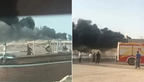 إيران.. حريق بعدة سفن تجارية في ميناء دير