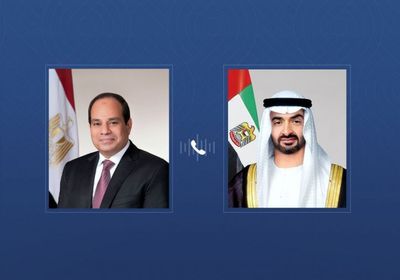 رئيس الإمارات يتلقى اتصالاً هاتفياً من نظيره المصري