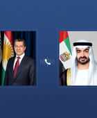 محمد بن زايد يتلقى اتصالاً هاتفياً من رئيس حكومة كردستان العراق