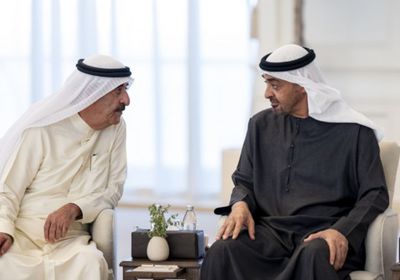 رئيس الإمارات يستقبل حاكم أم القيوين وولي عهده