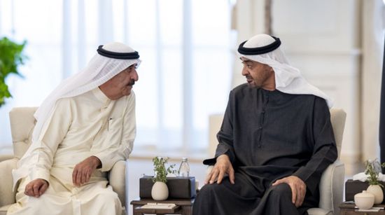 رئيس الإمارات يستقبل حاكم أم القيوين وولي عهده