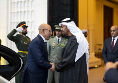 بن زايد يستعرض مع نظيره الموريتاني تداعيات الاعتداءات الإيرانية