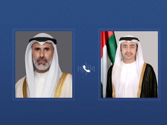 عبدالله بن زايد يجري اتصالاً هاتفياً مع وزير الخارجية الكويتي