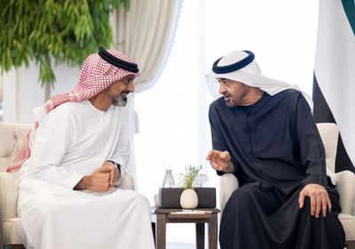 رئيس الإمارات يستقبل ولي عهد عجمان