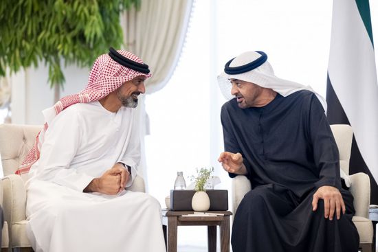 رئيس الإمارات يستقبل ولي عهد عجمان
