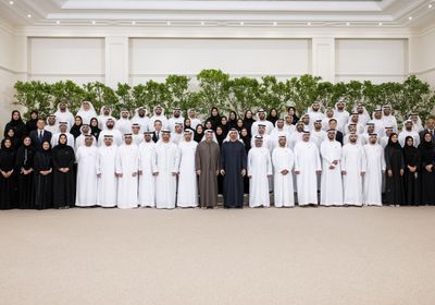 محمد بن زايد يستقبل وفد "إيدج" ويثمن جهودها في تعزيز التكنولوجيا المتقدمة وتوطين الصناعات الدفاعية